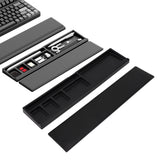 Keyboard Wrist Rest Pad Ergonomic Soft Prevent Slip Keyboard Wrist Support with Partition Storage Case for Office Black