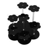 Acrylic Display Stand Figures Perfume Organizers Storage Risers Cupcake Dessert Conutertop Desktop Decoration Organizer Black