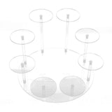 Acrylic Cupcake Stands Stable Round Anime Figure Doll Platter Display Stand for Wedding Birthday Party Transparent In Australia - Darrahopens