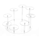 Acrylic Cupcake Stands Stable Round Anime Figure Doll Platter Display Stand for Wedding Birthday Party Transparent In Australia - Darrahopens