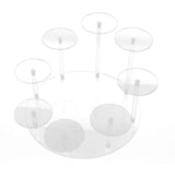 Acrylic Cupcake Stands Stable Round Anime Figure Doll Platter Display Stand for Wedding Birthday Party Transparent In Australia - Darrahopens