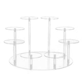 Acrylic Cupcake Stands Stable Round Anime Figure Doll Platter Display Stand for Wedding Birthday Party Transparent In Australia - Darrahopens