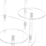 Acrylic Cupcake Stands Stable Round Anime Figure Doll Platter Display Stand for Wedding Birthday Party Transparent