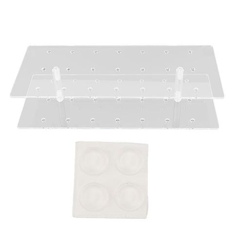 Cake Pop Stand 21 Holes Clear Acrylic Lollipop Display Holder for Weddings Baby Showers Birthday Party