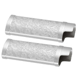 2PCS Lighter Case Cover Vintage Style Floral Stamped Zinc Alloy Shell for Lighter Protection Silver
