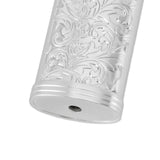 2PCS Lighter Case Cover Vintage Style Floral Stamped Zinc Alloy Shell for Lighter Protection Silver