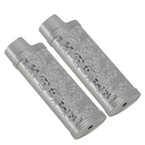 2PCS Lighter Case Cover Vintage Style Floral Stamped Zinc Alloy Shell for Lighter Protection Gray In Australia - Darrahopens