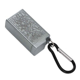 Portable Ashtray Pocket Covered with Lid Aluminum Alloy with Mini Embossed Pattern for Bar Indoor Outdoor Home Office Silver In Australia - Darrahopens
