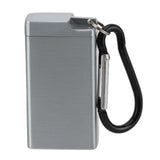 Portable Ashtray Pocket Covered with Lid Aluminum Alloy with Mini Embossed Pattern for Bar Indoor Outdoor Home Office Silver