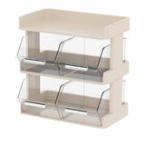 Tea Bag Organizer Office Bar Desktop Tea Bag Coffee Capsule Storage Rack Multilayer Countertop Organizer Cream White 3 Layer 30x17x29.5cm In Australia - Darrahopens