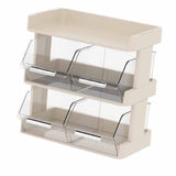 Tea Bag Organizer Office Bar Desktop Tea Bag Coffee Capsule Storage Rack Multilayer Countertop Organizer Cream White 3 Layer 30x17x29.5cm In Australia - Darrahopens