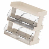 Tea Bag Organizer Office Bar Desktop Tea Bag Coffee Capsule Storage Rack Multilayer Countertop Organizer Cream White 3 Layer 30x17x29.5cm