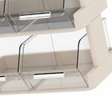 Tea Bag Organizer Office Bar Desktop Tea Bag Coffee Capsule Storage Rack Multilayer Countertop Organizer Cream White 3 Layer 30x17x29.5cm