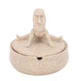 Resin Easter Island Moai Statue Ashtray Decorative Quirky Moai Ashtray Home Decor Table Desktop Ornament with Lid In Australia - Darrahopens
