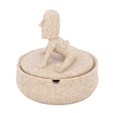 Resin Easter Island Moai Statue Ashtray Decorative Quirky Moai Ashtray Home Decor Table Desktop Ornament with Lid In Australia - Darrahopens