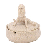 Resin Easter Island Moai Statue Ashtray Decorative Quirky Moai Ashtray Home Decor Table Desktop Ornament with Lid In Australia - Darrahopens