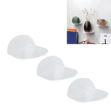 3pcs Wall Speaker Floating Shelves Acrylic Waterproof Wall Mounted Speaker Display Stand for Baby Camera Small Alarm Clock Transparent