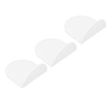 3pcs Wall Speaker Floating Shelves Acrylic Waterproof Wall Mounted Speaker Display Stand for Baby Camera Small Alarm Clock White