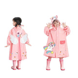 Kids Raincoat Waterproof Cute Pattern Lightweight Portable Children Hooded Rainwear for Girl Boy Pink M In Australia - Darrahopens