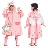 Kids Raincoat Waterproof Cute Pattern Lightweight Portable Children Hooded Rainwear for Girl Boy Pink M In Australia - Darrahopens