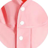 Kids Raincoat Waterproof Cute Pattern Lightweight Portable Children Hooded Rainwear for Girl Boy Pink XL