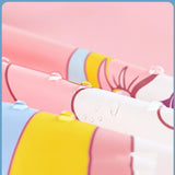 Kids Raincoat Waterproof Cute Pattern Lightweight Portable Children Hooded Rainwear for Girl Boy Pink XL