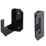 Samurai Sword Holder Horizontal Wall Mount Acrylic Sword Rack Flat Blade Display Stand with Screws Black