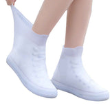 Rain Shoe Covers Waterproof Dustproof Reusable Overshoes Thickened Silicone Shoe Covers for Women Men White Mid Calf L (37 to 39 Sizes) In Australia - Darrahopens