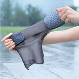 Waterproof Rain Boots Cover Silicone Comfortable Prevent Slip Thickened Outdoor Rain Shoe Covers for Men Women Fishing Hunting Tawny, Middle Tube Size 37‑39