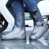 Waterproof Rain Boots Cover Silicone Comfortable Prevent Slip Thickened Outdoor Rain Shoe Covers for Men Women Fishing Hunting Tawny, Middle Tube Size 40‑42