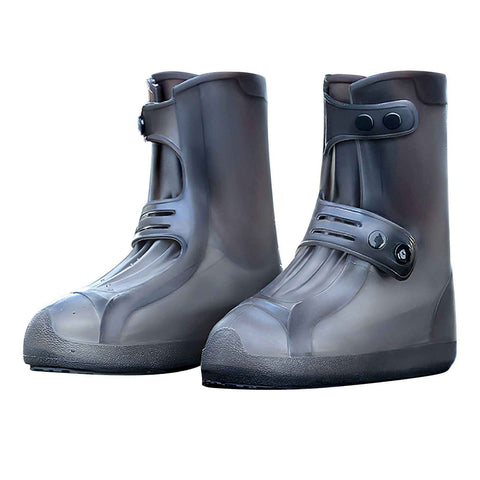 Waterproof Rain Boots Cover Silicone Comfortable Prevent Slip Thickened Outdoor Rain Shoe Covers for Men Women Fishing Hunting Tawny, Middle Tube Size 43‑45