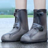 Waterproof Rain Boots Cover Silicone Comfortable Prevent Slip Thickened Outdoor Rain Shoe Covers for Men Women Fishing Hunting Tawny, Middle Tube Size 43‑45