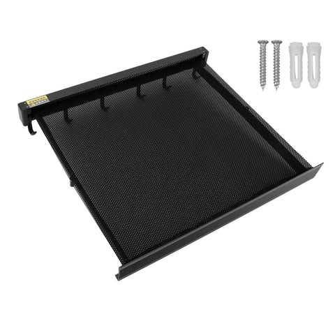 Retractable Clothes Drying Rack with Template Wall Mount Mesh Breathable Platform Aluminium Laundry Drying Rack for Patio Bathroom Black In Australia - Darrahopens