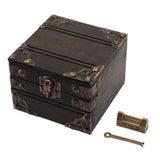 Large Jewelry Box Large Capacity Antique Durable Wood Dark Grey Vintage Jewelry Box with Metal Lock for Jewelry Trinkets In Australia - Darrahopens