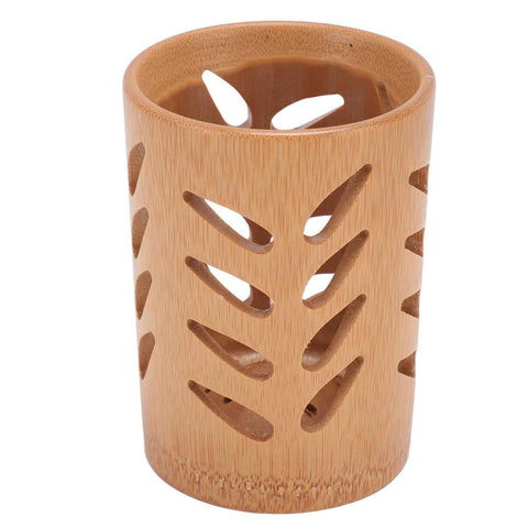 Storage Bucket Multi Purpose Cup Shape Bamboo Toothbrush Holder with Drainage Holes for Makeup Brushes In Australia - Darrahopens