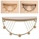 Modern Wall Shelves Fan Shaped Textured Exquisite Floating Shelves for Living Rooms Bedrooms Study Rooms Gold