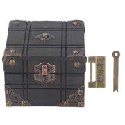 Vintage Wooden Box Retro Antique Decorative Treasure Chest Case Trinket Box with Lock for Storing Jewelry Pearl Gift Box In Australia - Darrahopens