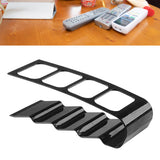 Remote Control Holder with 4 Compartments Plastic Easily Accessible TV Remote Caddy for Media Accessories Black