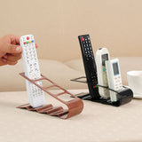Remote Control Holder with 4 Compartments Plastic Easily Accessible TV Remote Caddy for Media Accessories Black