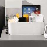 Hanging Storage Container Multifunctional Space Saving Wall Mounted Storage Box Makeup Organizer Tissue Box White
