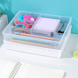 Desktop Organizer Box Drawer Divider Tray Desk Makeup Classification Storage Box for Bathroom Office Transparent