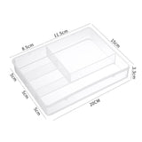 Desktop Organizer Box Drawer Divider Tray Desk Makeup Classification Storage Box for Bathroom Office Transparent