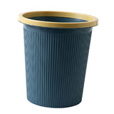 Trash Bin Plastic Exquisite Modern Garbage Container Can for Bathroom Kitchen Living Room Large Dark Blue In Australia - Darrahopens