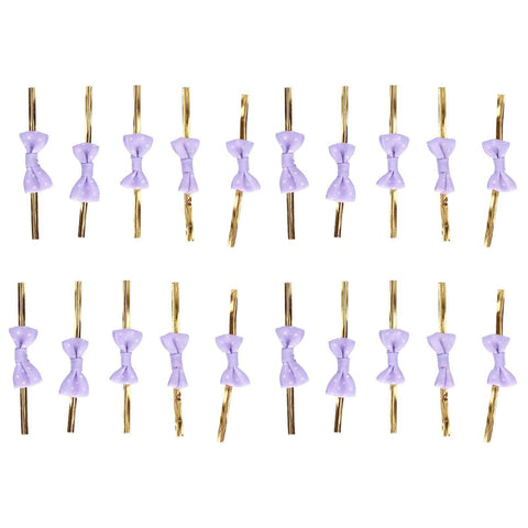 20pcs Bow Knot Twist Ties Biscuits Cookies DIY Baking Bag Ties for Gift Wrapping Weddings PartiesPurple In Australia - Darrahopens