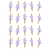 20pcs Bow Knot Twist Ties Biscuits Cookies DIY Baking Bag Ties for Gift Wrapping Weddings PartiesPurple