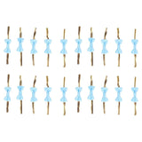 20pcs Bow Knot Twist Ties Biscuits Cookies DIY Baking Bag Ties for Gift Wrapping Weddings PartiesBlue In Australia - Darrahopens