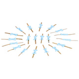 20pcs Bow Knot Twist Ties Biscuits Cookies DIY Baking Bag Ties for Gift Wrapping Weddings PartiesBlue