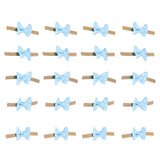 20pcs Bow Knot Twist Ties Biscuits Cookies DIY Baking Bag Ties for Gift Wrapping Weddings PartiesBlue