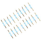 20pcs Bow Knot Twist Ties Biscuits Cookies DIY Baking Bag Ties for Gift Wrapping Weddings PartiesBlue