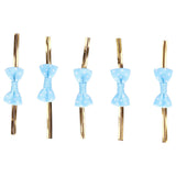 20pcs Bow Knot Twist Ties Biscuits Cookies DIY Baking Bag Ties for Gift Wrapping Weddings PartiesBlue